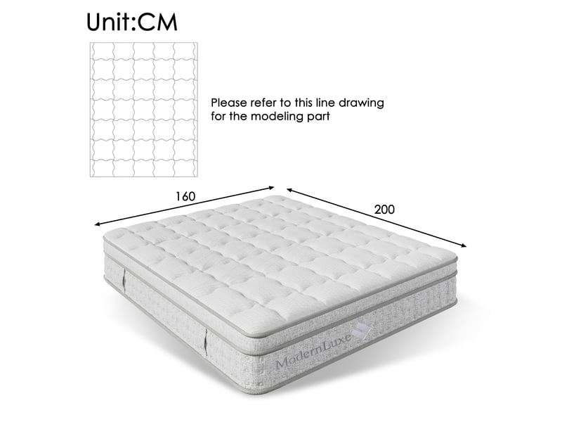  Matelas hybride,160x200 cm,h3 25 cm en polyester blanc 7 zones,hybride,blanc  - Conforama C