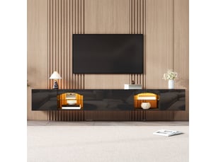 Meuble tv coloris noir 200 cm <strong></strong>  <strong>CozyNest</strong>
