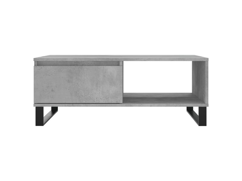  Table basse rectangulaire | table de salon gris béton 90x60x35 cm bois d'ingénierie shl5894  - Conforama E