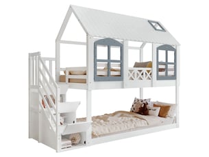 Lit mezzanine 90x200 cm SOGEU coloris blanc