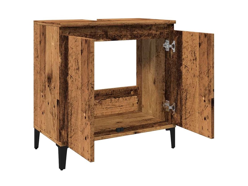  Armoire d'évier, meuble de rangement vieux bois 58x33x60 cm bois d'ingénierie  - Conforama E