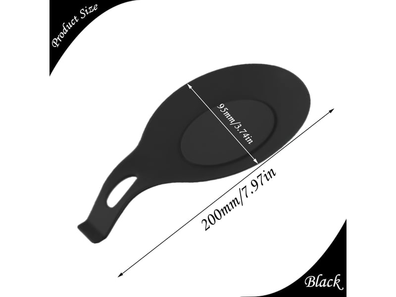  Lot de 2 repose cuillère en silicone multifonction cuisine, pour la salle à manger, la maison et la cuisine  - Conforama B