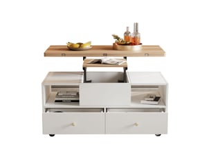 Table basse rectangulaire coloris bicolore ULQENI  - 50 cmx100 cm