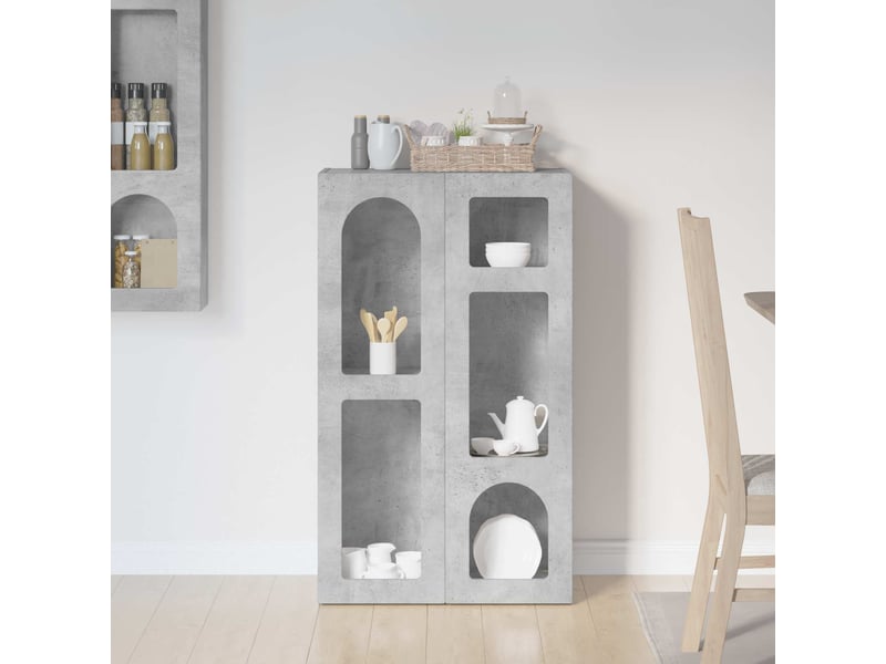  Buffet - bahut - meuble de rangement elst gris béton 59 x 35 x 100,5 cm bois d'ingénierie  - Conforama D