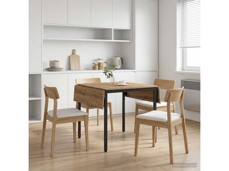 Vidaxl table à manger extensible 120 x 81,5 x 75 cm bois d'ingénierie - Conforama B