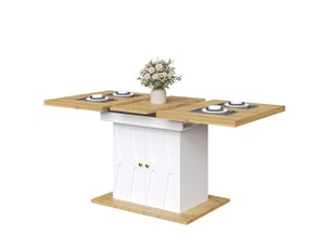Canapé droit convertible <strong>MIVRAY </strong> <strong></strong> 2 places Bois blanc avec coffre de rangement