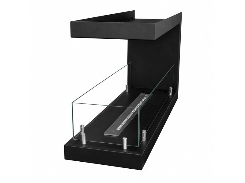 Maratea 120 - cheminée bioéthanol encastrable à trois faces 120x50x30 cm avec brûleur en acier de 1,25 l - Conforama E