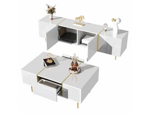 Meuble tv coloris blanc 170 cm ULQENI  