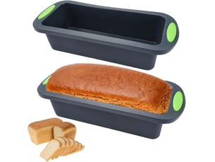 2 pièces moule a cake silicone,28x12x6.5cm moule à pain en silicone,moules à pain en silicone,antiadhésif moules rectangulaire pour gâteaux,pain fait