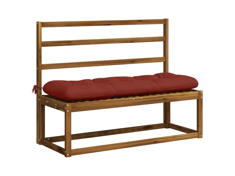  Lot de 2 coussins de banc, coussins d'assise vianen 100 % polyester rouge cf57663  - Conforama C