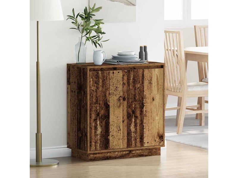  Buffet - bahut - meuble de rangement led bois ancien 71 x 34,5 x 75 cm bois d'ingénierie  - Conforama B