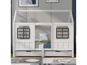 Lit banquette 90x200 cm <strong>DZMDIP</strong>  <strong></strong> coloris blanc