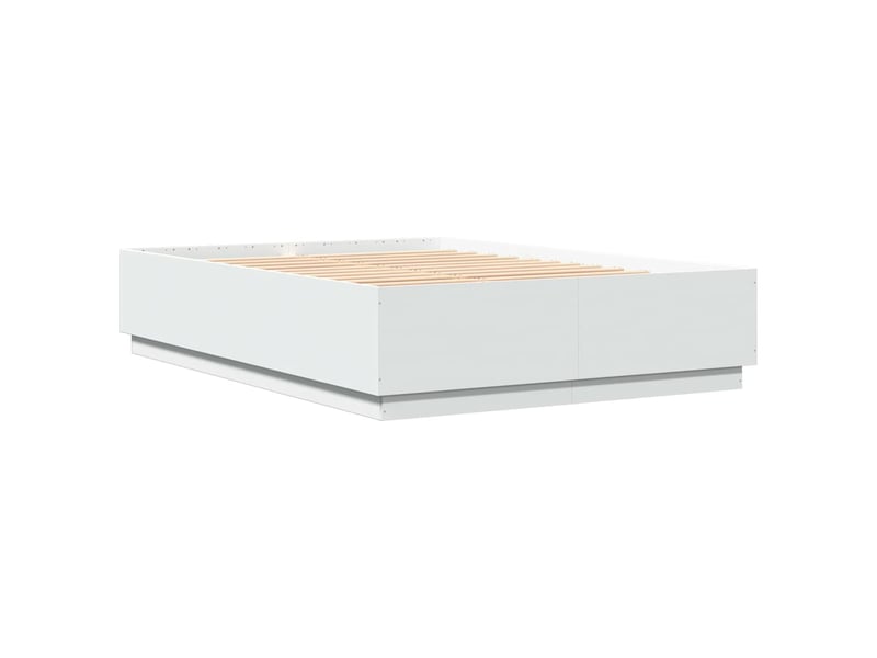  Lit double- lit adulte -  cadre de lit sans matelas blanc 150x200 cm  - Conforama B