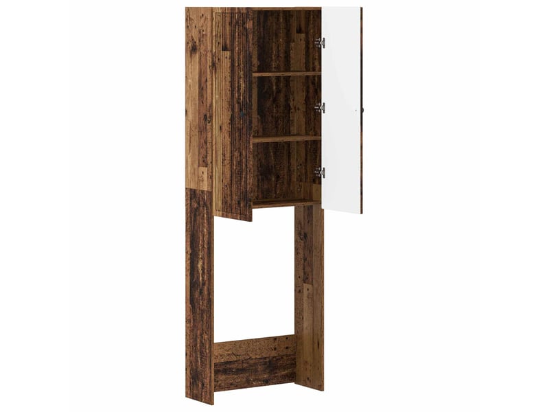  Armoire de toilette, meuble de toilette ede bois ancien 66x25.5x190 cm  - Conforama D