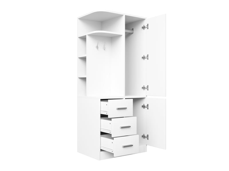  Armoire dressing, 70x50x170 cm, rangement intégré, tiroirs, blanc, poids 43,38 kg LDW00638AAK-conf-NEW - Conforama D