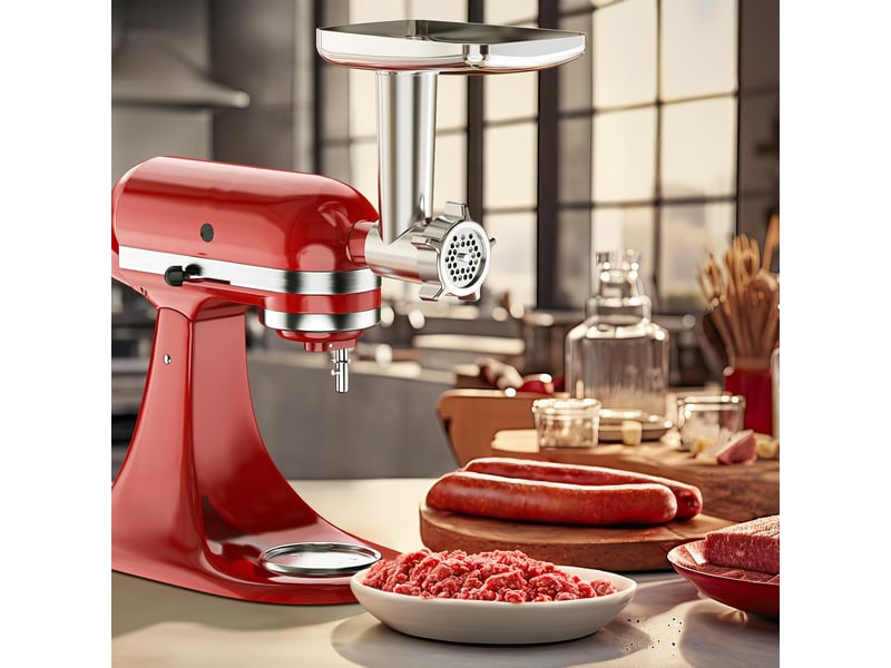  Accessoires kitchenaid pour hachoir à viande, robot culinaire, hachoir à viande, poussoir à saucisses, avec deux tubes pour poussoir à saucisses (mac HRC0000554LY - Conforama E