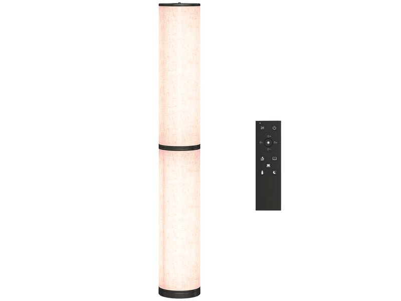  Lampadaire moderne pour salon, beige, avec température de couleur réglable, télécommande magnétique et minuterie  - Conforama B