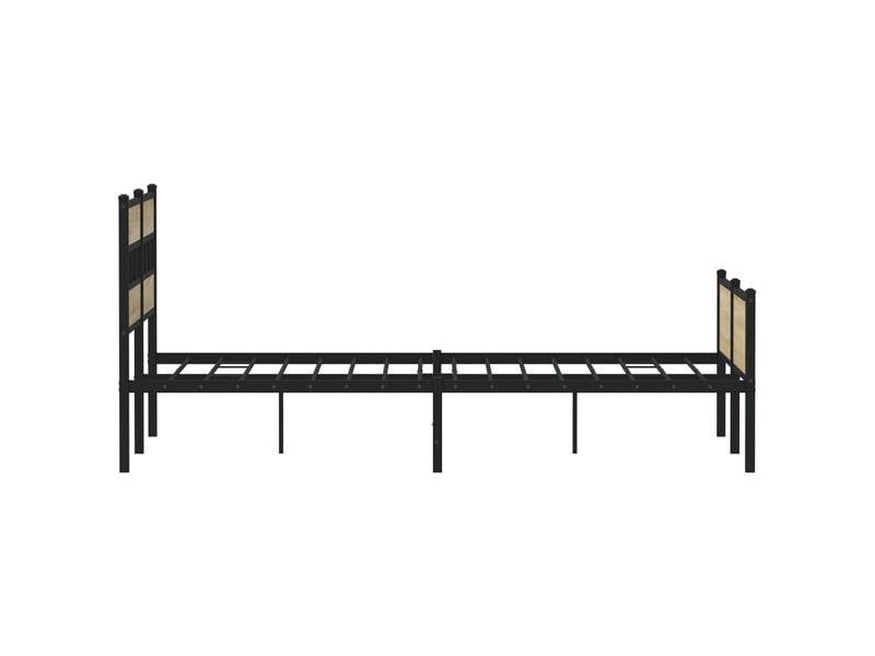  Lit double- lit adulte -  cadre de lit sans matelas chêne sonoma 120x200 cm  - Conforama D