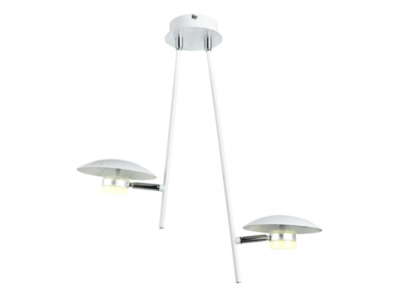  Fabrilamp ciudad del cabo, suspension, moderne, led, 12 w, 1080 lm, 4000 k, blanc-argenté, 52 x 49 x 15 cm 153692074 - Conforama C