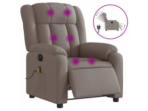 Fauteuil relax électrique Tissu taupe