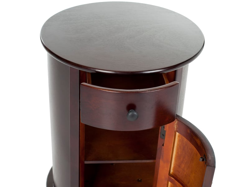  Tables d'appoint en bois de pin rouge foncé  - Conforama D