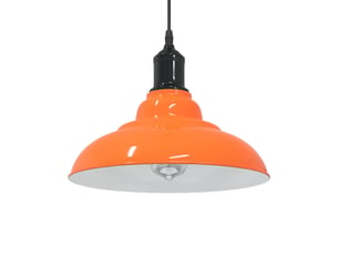 Lampe suspendue, suspension luminaire réglable hauteur e27 orange brillant métal shl89834