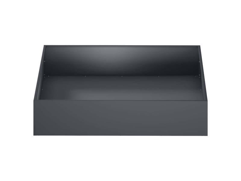 Jardinière - cache-pot de jardin 2 pcs anthracite 80 x 80 x 20 cm - Conforama D