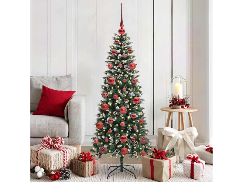  Sapin de noël - arbre de noël artificiel vert 150 cm pvc, plastique et acier  - Conforama B