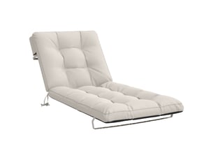 Coussin de transat, coussin pour bain de soleil vianen 100 % polyester blanc 200 x 90 x 8 cm cf56269