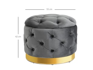 Pouf / repose pied <strong>BLOSSOM</strong> <strong>838-019CG</strong> bicolore