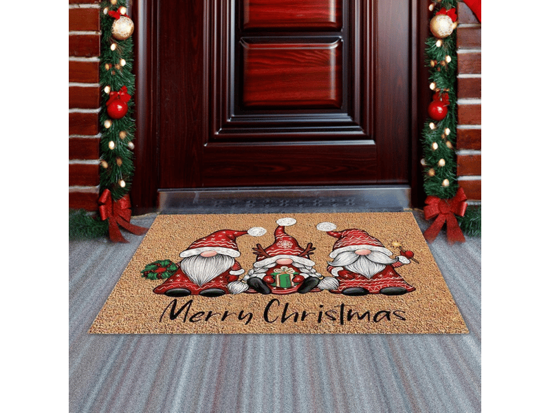  Tapis noel entree extérieur, paillasson, paillasson extérieur, noël antidérapant, tapis sol, tapis antidérapant et absorbant, décoration sol 40x60cm  - Conforama D