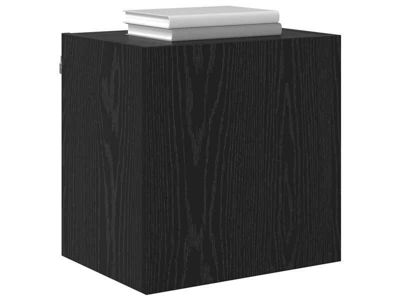  Lot de 2 meuble tv mural, meuble tv suspendu chêne noir bois d'ingénierie shl11753  - Conforama C