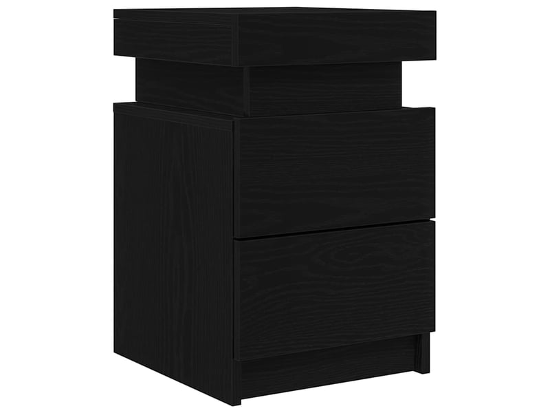 Table de chevet - cabinet de chevet - table de nuit chêne noir 35 x 39 x 55 cm bois d'ingénierie - Conforama D