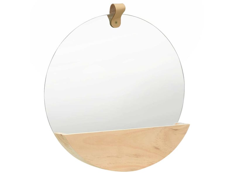  Miroir mural bois de pin massif 35 cm cf62833  - Conforama A