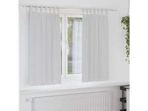 Lot de 2 rideaux occultants, rideaux black-out avec anneaux gris pâle 175 x 140 cm cf44661