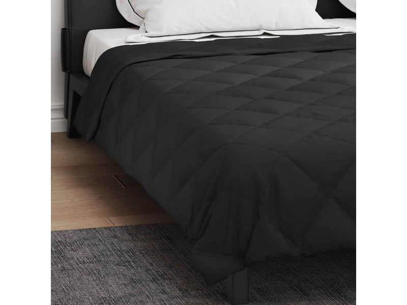  Duvet - couette d'été simple 240 x 260 cm été 200 gsm noir  - Conforama D