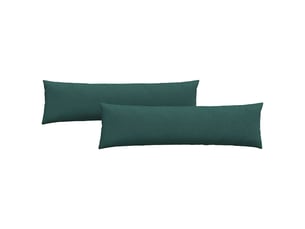 Lot de 2 coussins de canapé, coussins décoratifs tissu vert foncé 145 x 40 cm cf58983