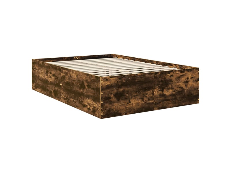  Lit double- lit adulte -  cadre de lit chêne fumé 150 x 200 cm bois d'ingénierie  - Conforama D