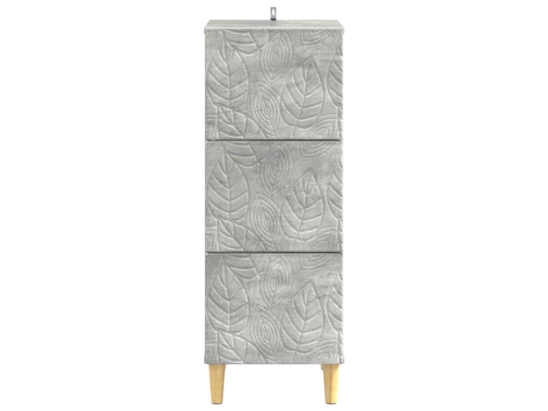  Armoire de rangement bureau, armoire à tiroirs gris béton 33 x 34,5 x 90 cm shl369  - Conforama E