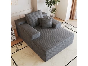 Canapé droit fixe <strong></strong> <strong></strong> 1 place Tissu gris