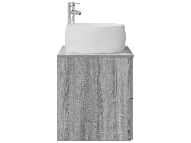  Vanité de lavabo mural, meuble de rangement sonoma gris 49.5x44.5x66 cm shl3962  - Conforama D