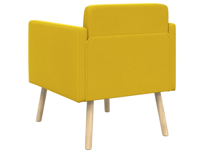  Vidaxl fauteuil d'appoint jaune velours  - Conforama E