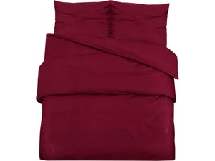 Ensemble de housse de couette bordeaux 140x200 cm coton
