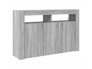 Buffet - bahut - meuble de rangement gris sonoma 116 x 30 x 75 cm bois d'ingénierie