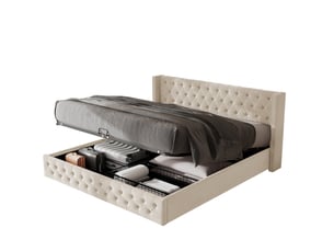 Lit coffre 140x200 cm <strong>HAUSS SPOLE</strong>  <strong></strong> coloris beige