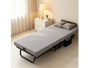 Lit simple 80x190 cm <strong>DESVIAE</strong>  <strong></strong> coloris gris