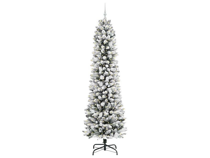  Sapin de noël artificiel, arbre de noël blanc 240 cm pvc, métal et plastique shl1620  - Conforama C