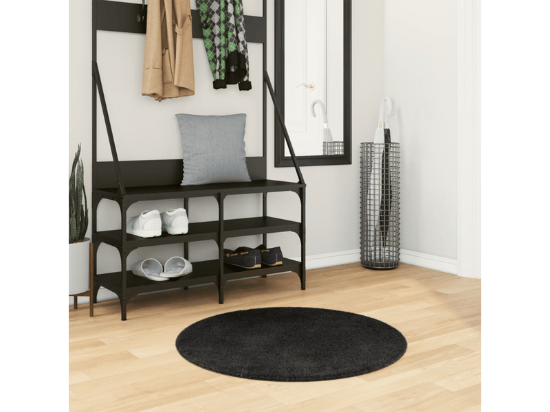  Tapis à poils courts doux lavable noir? 80 cm - comfortxl 375122 - Conforama B
