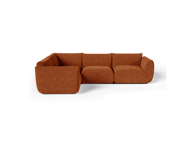  Canapé d'angle gauche modulable 6 places en velours chenillé nooma NOOMA - Conforama A