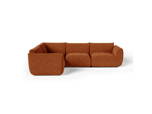 Canapé d'angle gauche fixe SIA HOME 1NOLOTAG5VCTC 6 places Velours